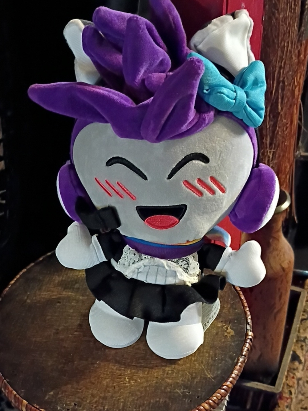 Roblox Purple Heart Plush Doll with Blue Bow